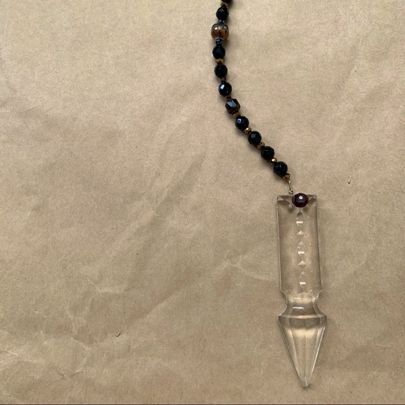 Vintage Crystal Hanging Drop w Bead Wall / Car - Picture 14 of 16